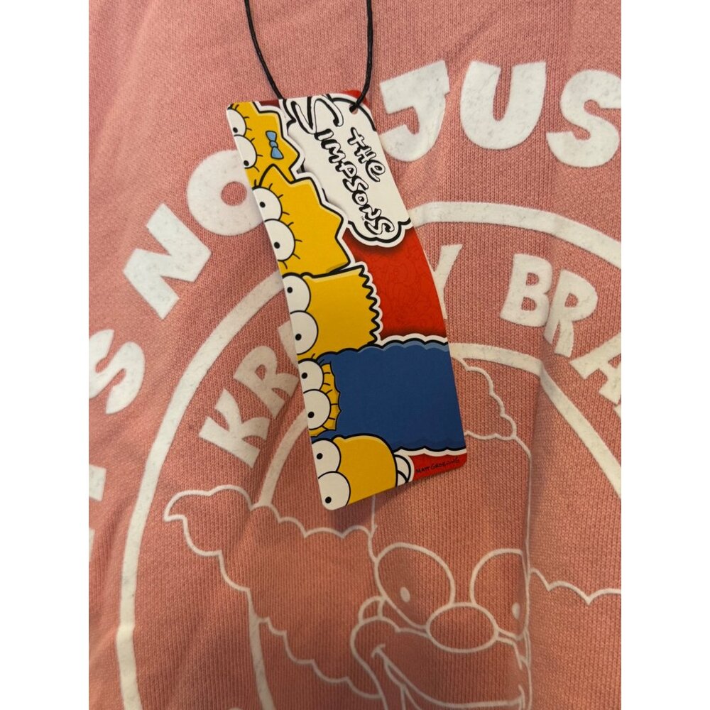 The Simpsons Krusty Brand Womens Oversized Cotton T-Shirt Pink Graphic New Size - Picture 5 of 7